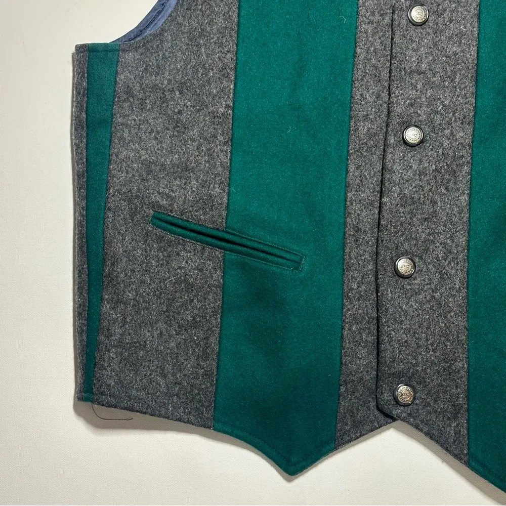 Eden Park Wool-Blend Heritage Kick-Off 1987 Button Up Vest Waistcoat, Mens Large - Picture 6 of 12